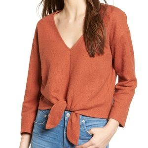 Moving sale! NWT ✨ Madewell Textured Tie-Front Top